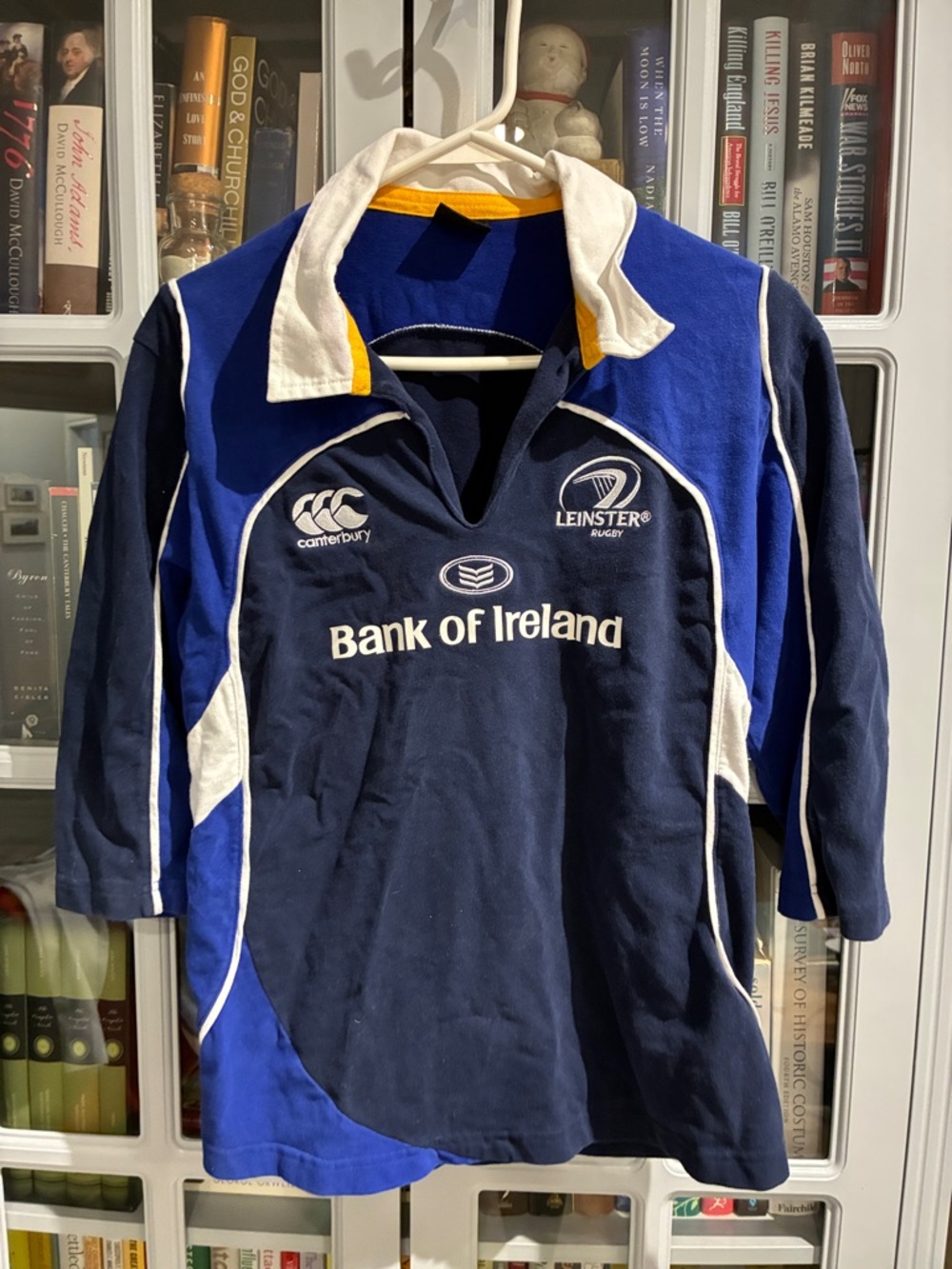 Canterbury Leinster Rugby Bank of Ireland Navy Blue Long-Sleeve Rugby Shirt